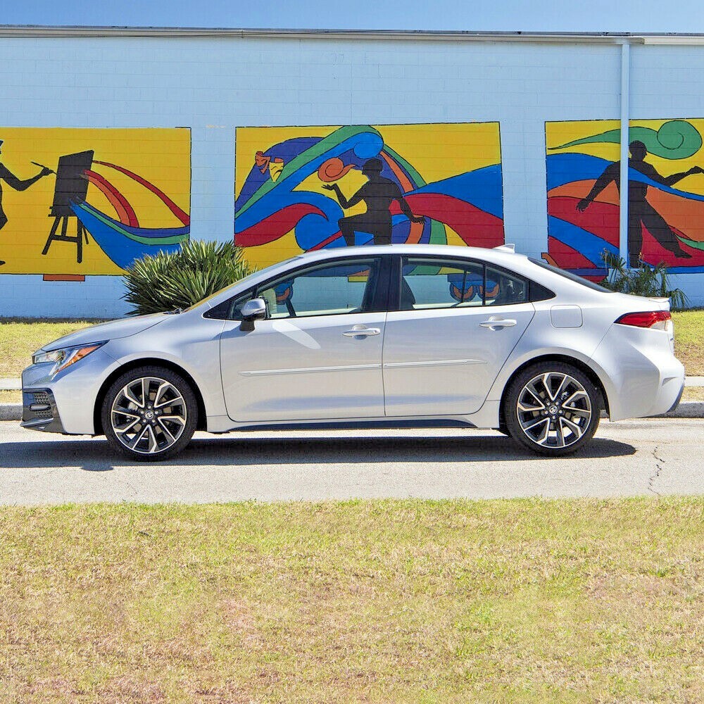 For: Toyota Corolla 2020-2025 Painted Side Moldings w/Chrome Inserts #CF7-COR20