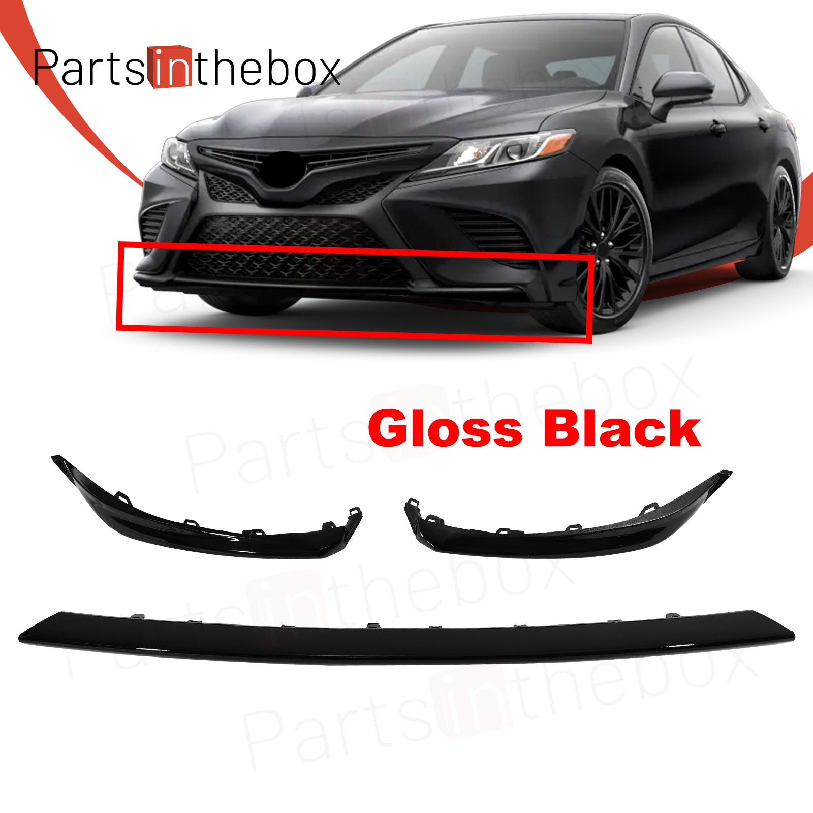 Front Bumper Lower Grille Trim Molding For Toyota Camry SE XSE 2018 2019 2020