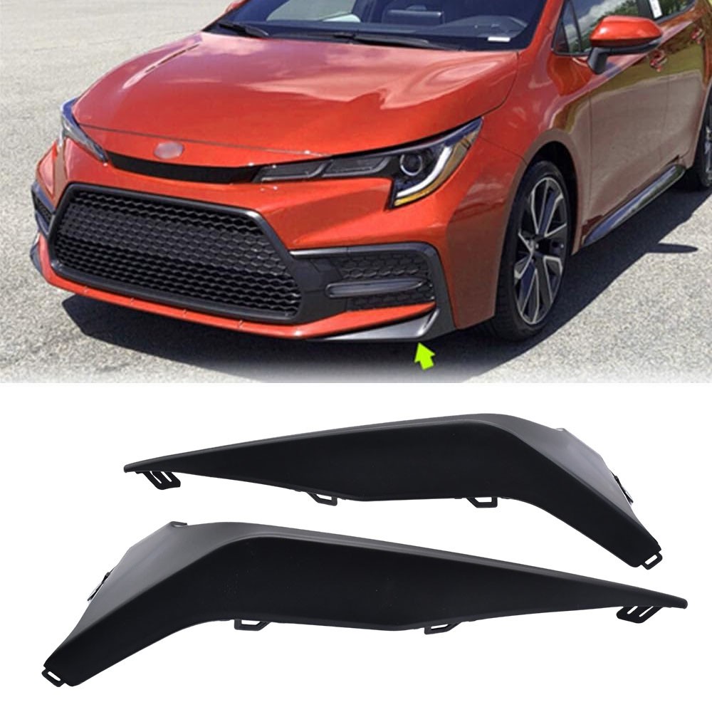 2Pcs Left Right Bumper Cover Extension Trim For 2020-2022 Toyota Corolla SE XSE