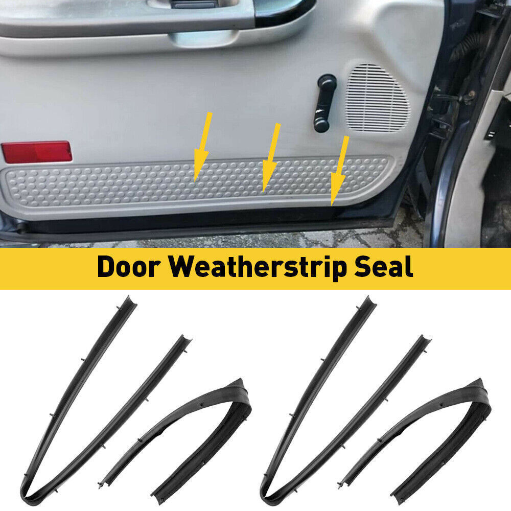 Fit For 99-1 Ford F250 F350 Crew Cab Front & Rear Lower Door Weather Strip Seal