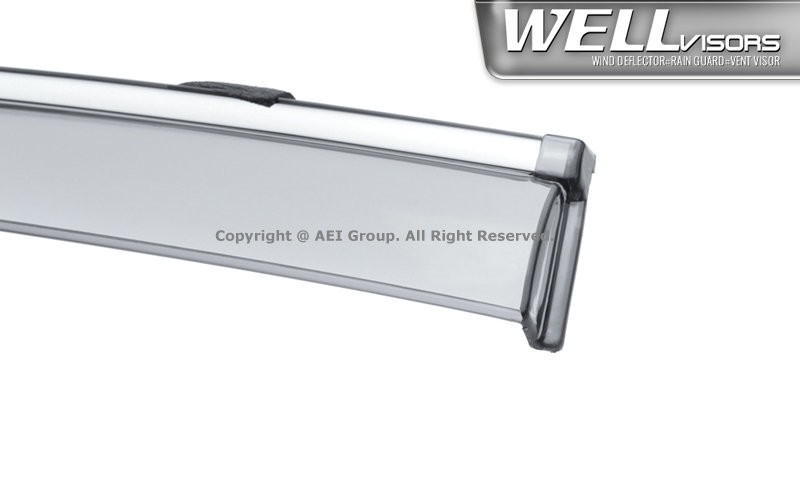 WELLvisors for Chevy Malibu 16-24 Sedan Deflectors Guards Window Visors Chrome