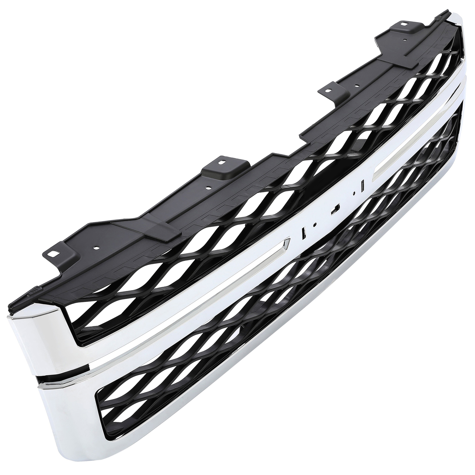 Front Grille Chrome +Matte Black For Chevy Silverado Sierra 2500 3500 HD 2011-14