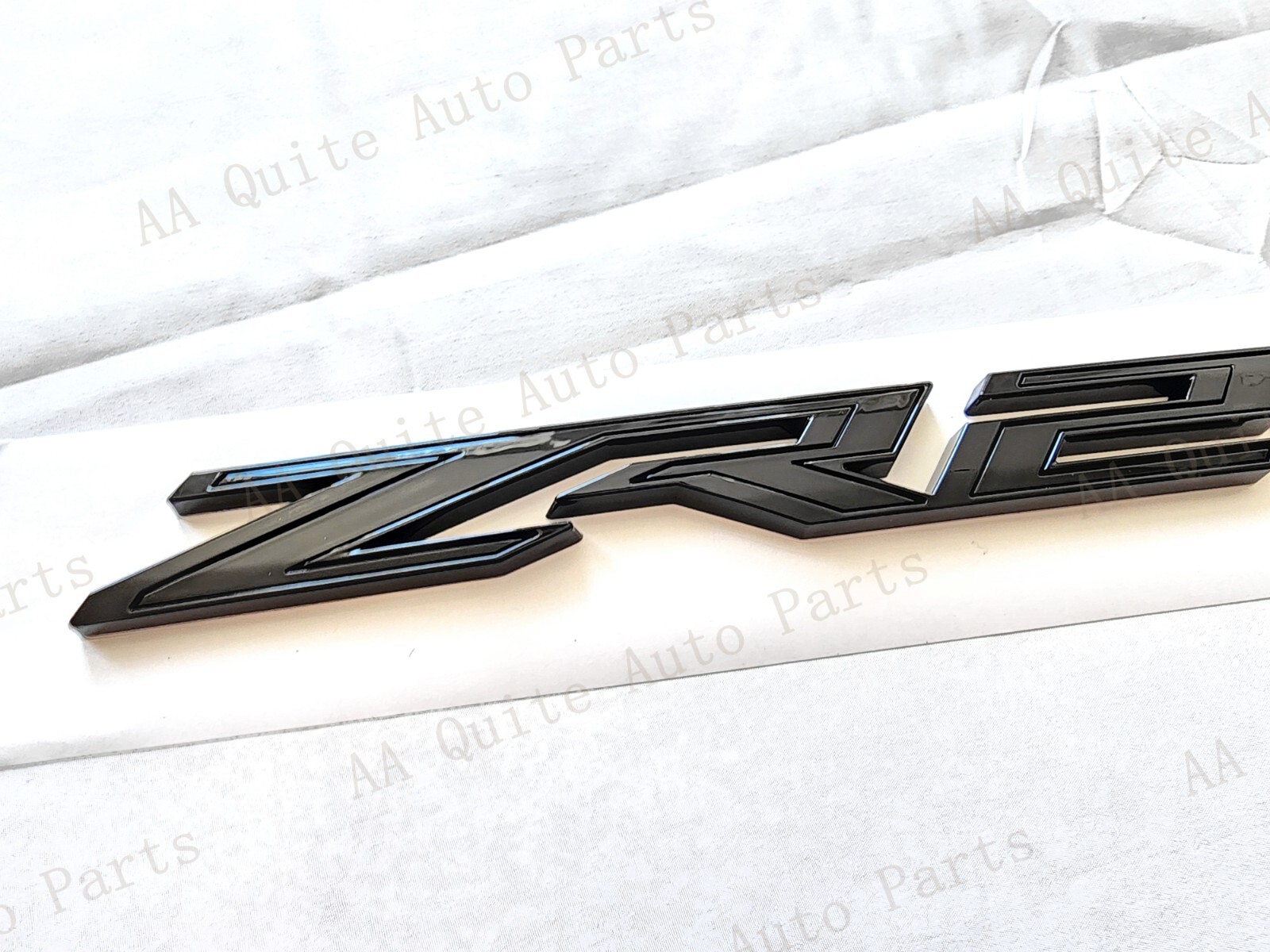1PCS Gloss Black Front Grill ZR2 Emblem Badge Fit 2022-2024 Silverado 1500