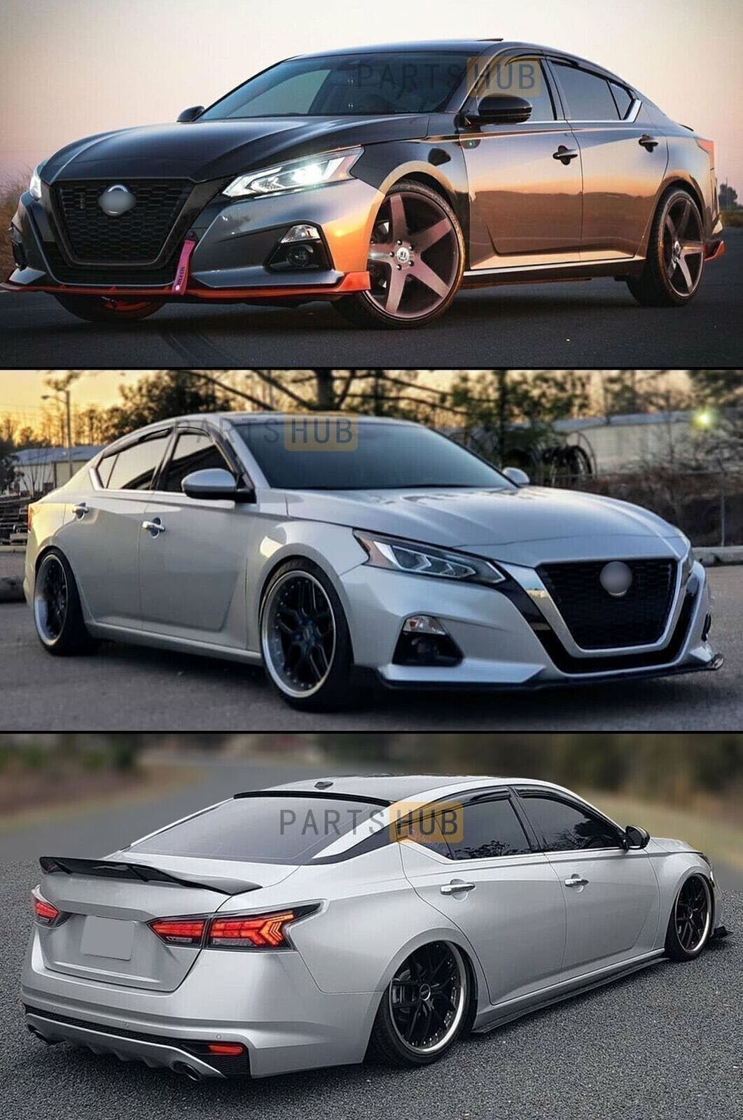 Window Visors Rain Guards Deflectors For 2019-2024 Nissan Altima JDM Mugen Style