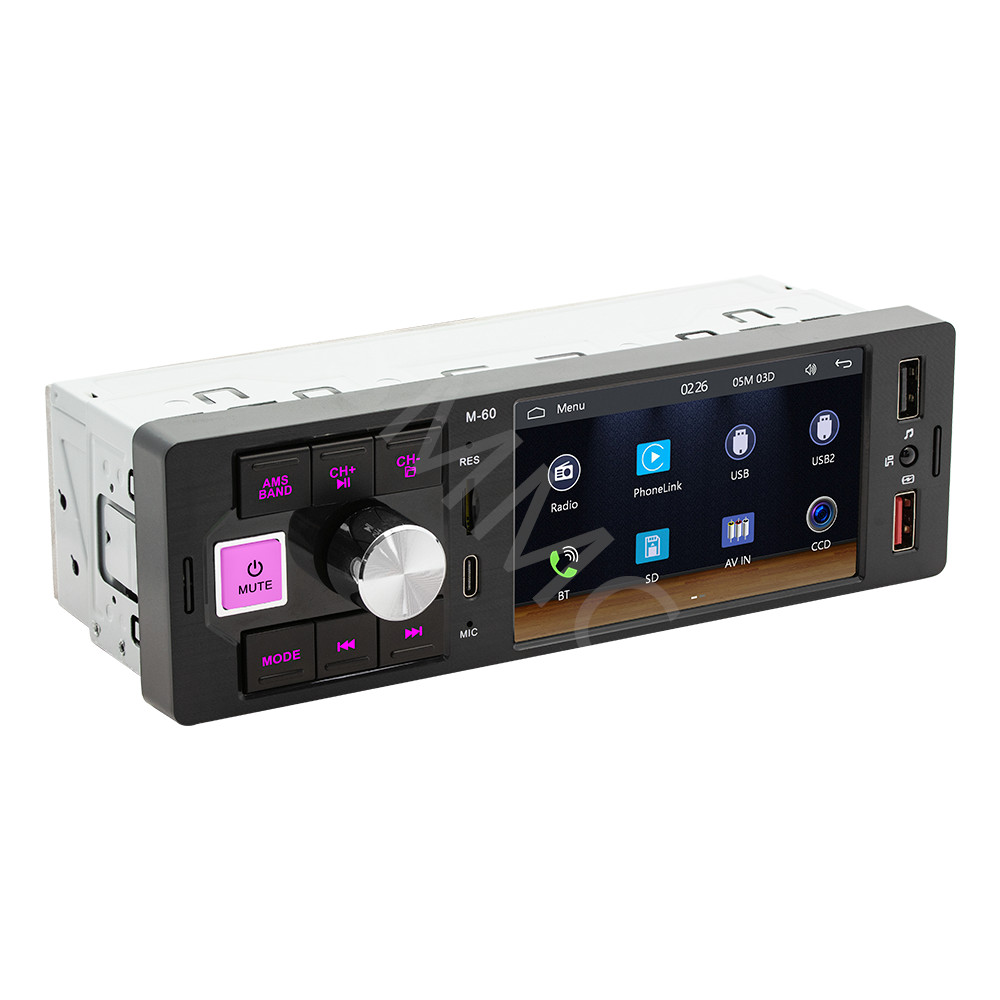 4.1in Car Radio Stereo Bluetooth Single 1Din CarPlay Android Auto TF/AUX/USB/FM