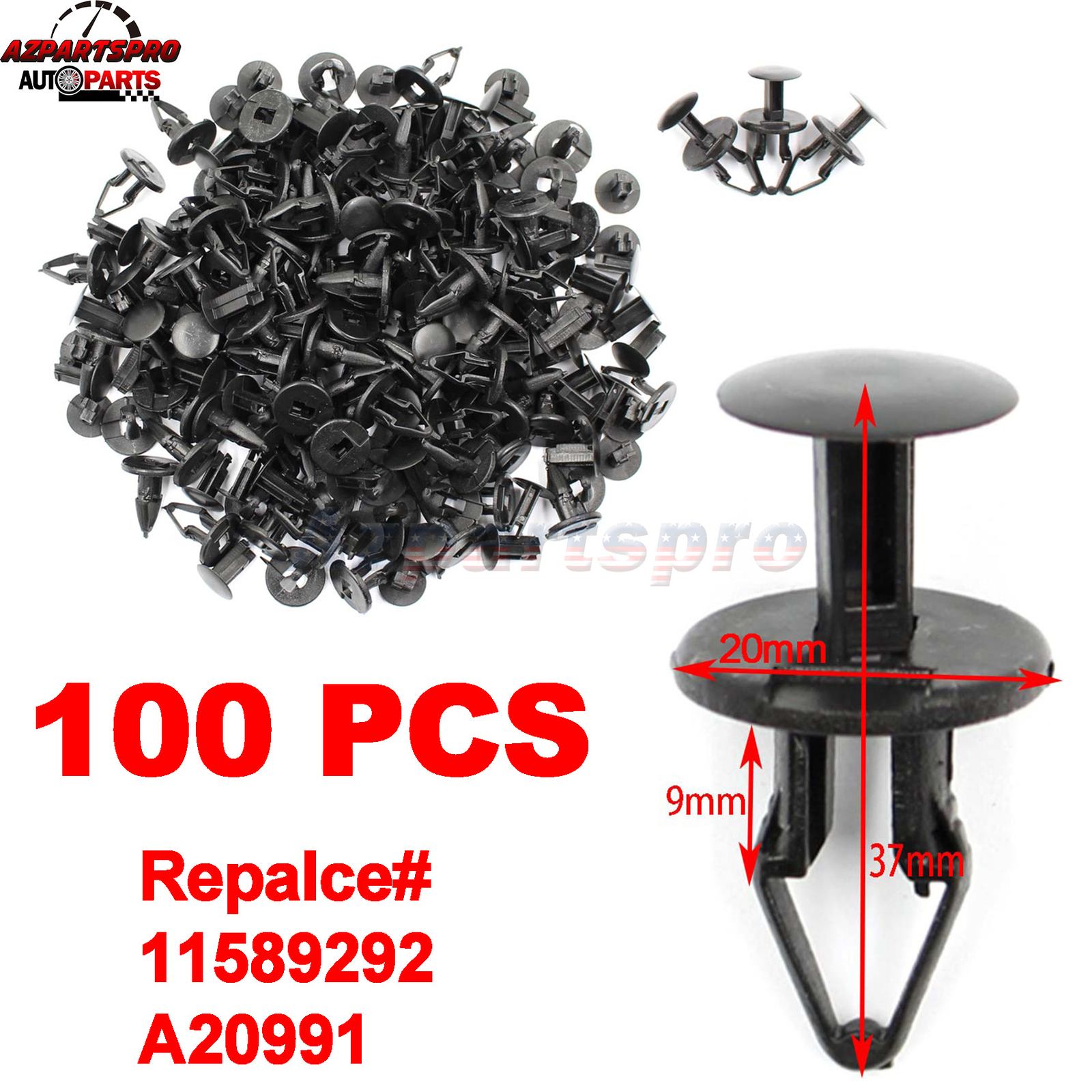 Fender Liner Retainer Bumper Clips Push Type For GMC For GM Chevrolet 11589292