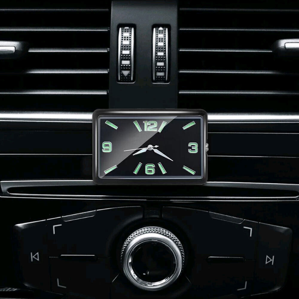 Luminous Digital Clock Vehicle Car Interior Dashboard Air Outlet Stick-On Mount