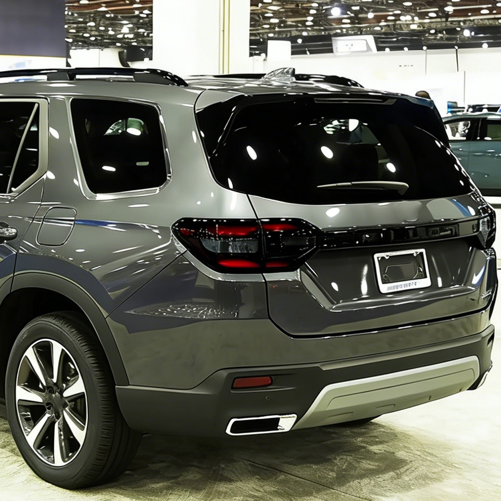 Transparent Gray ABS Smoked Tail Light Cover Trim For Honda Pilot 2023-2025 US