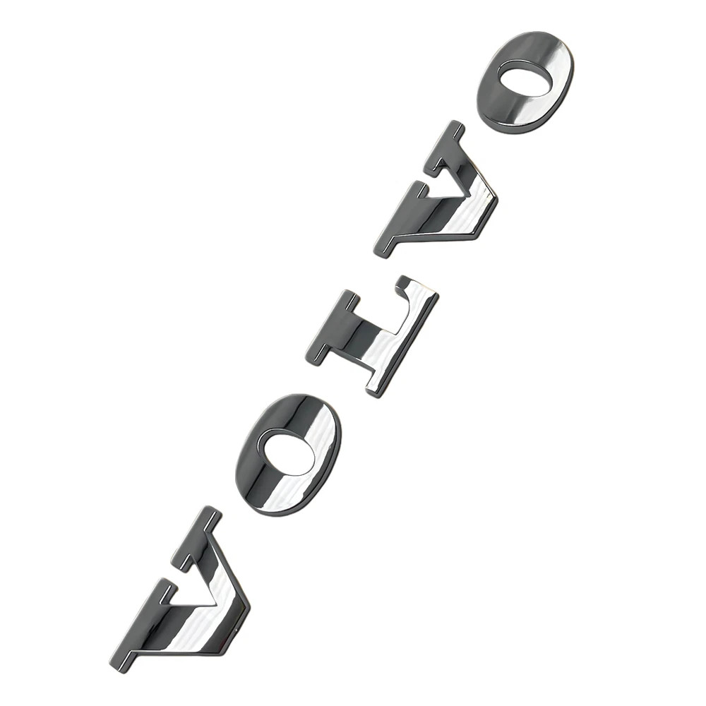 For Volvo Rear Trunk Lid Letter Badge Nameplate Emblem Sport Matte silver NEW