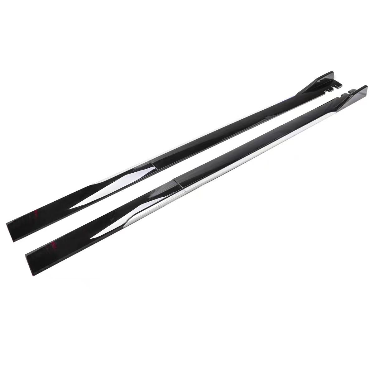 For Jeep Grand Cherokee 86.6″ Side Skirts Extensions Lip Gloss Black Trim