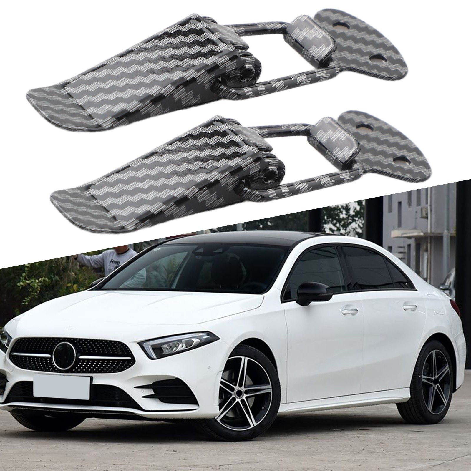 Quick Install Auto Bumper Clips Set of 2 in Lightweight Metal and Fibers