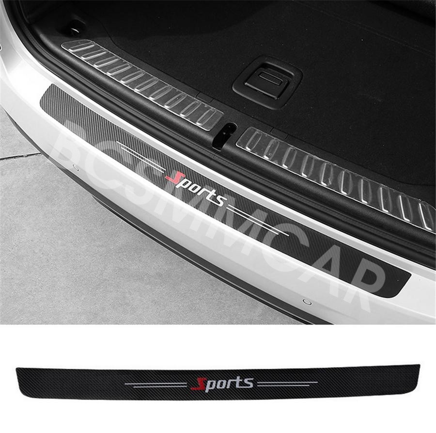 5Pcs Car Door Scuff Sill Cover Panel Step Protector Stickers Carbon Fiber Color
