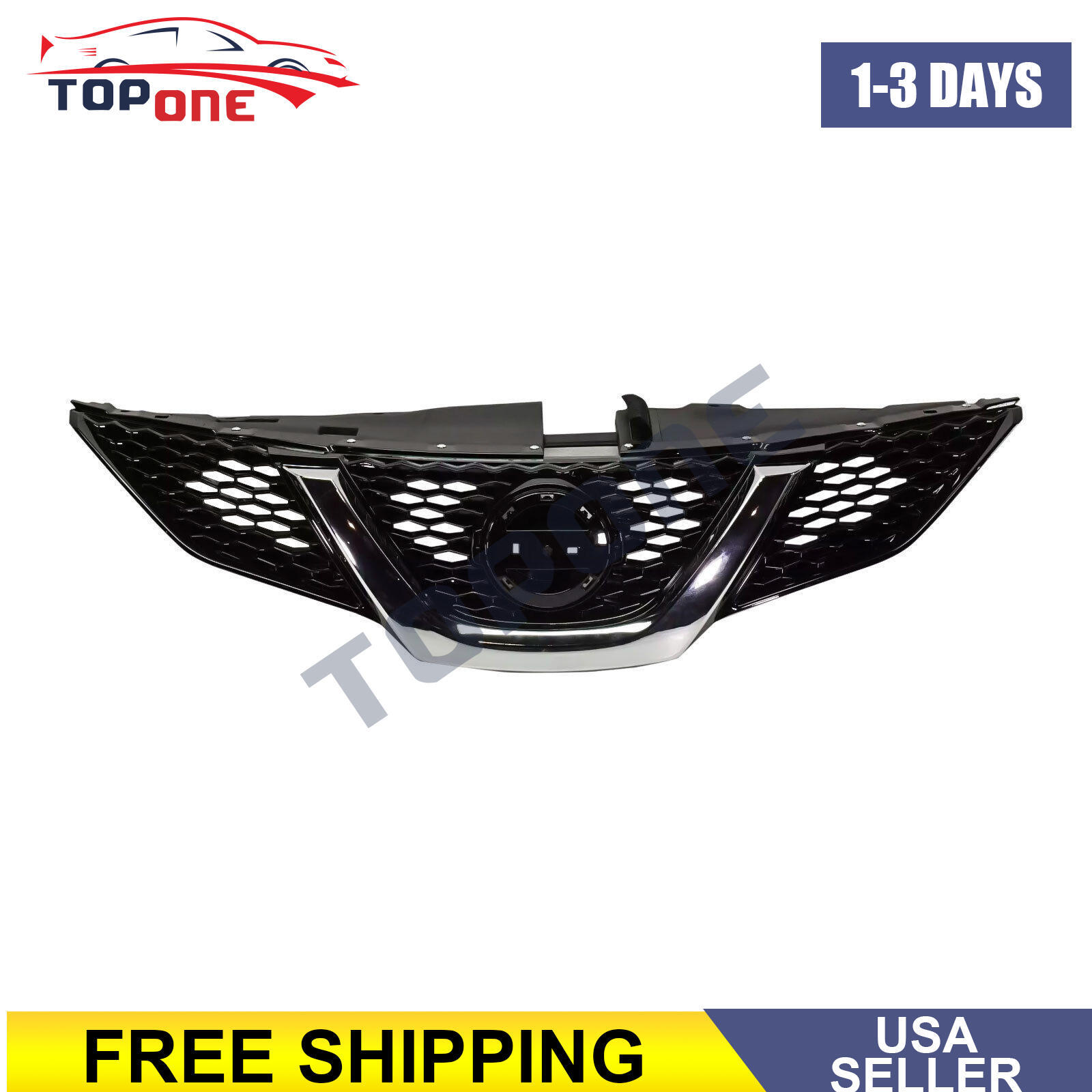 For 2017 Nissan Rogue Sport Painted Black Grille Assembly 623106MG0A