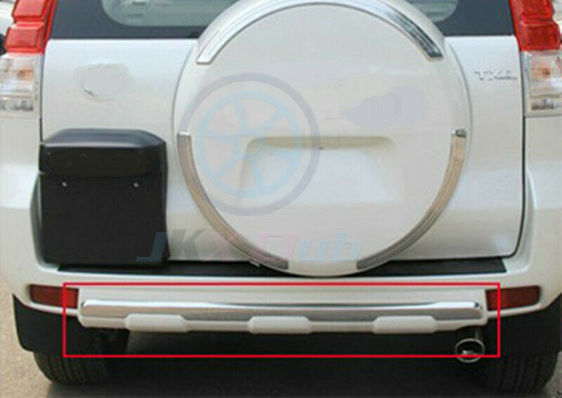 ABS Plate j Pearl White Rear Bumper Guard Cover For Toyota Prado FJ150 2010-17