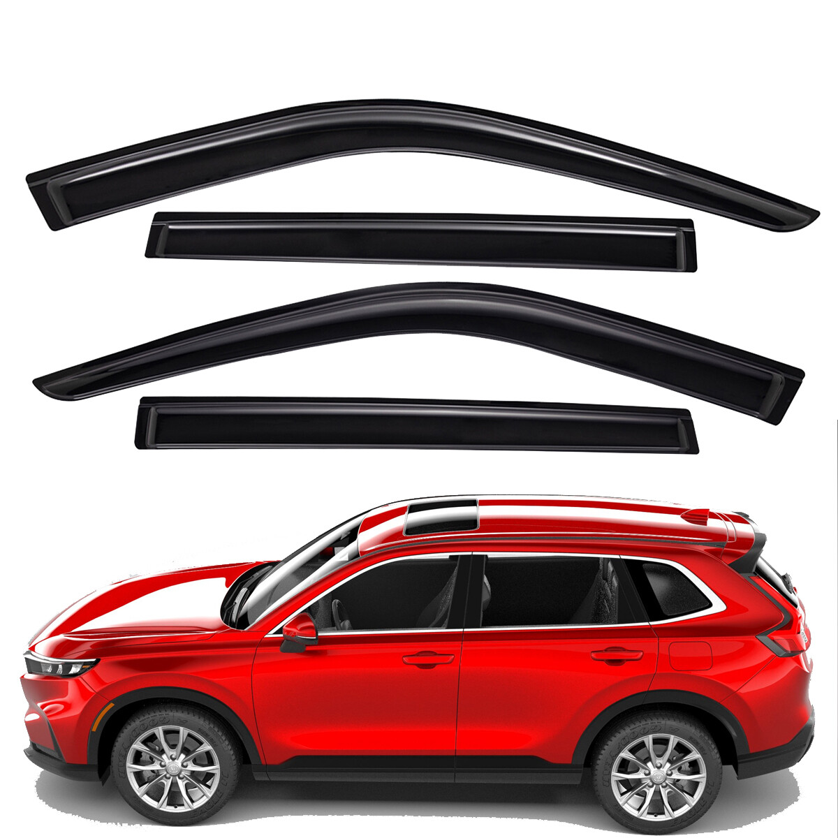 Tape-on Smoke Deflector Window Visor Rain Guard for 2023-2025 Honda CR-V