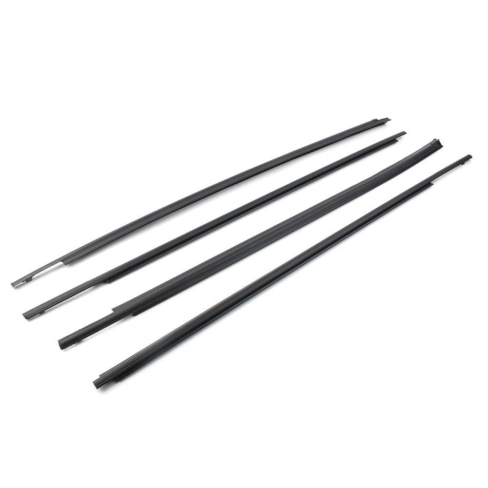 4PCS Window Moulding Weatherstrip Seal Belt For Toyota Tundra CrewMax 2007-19