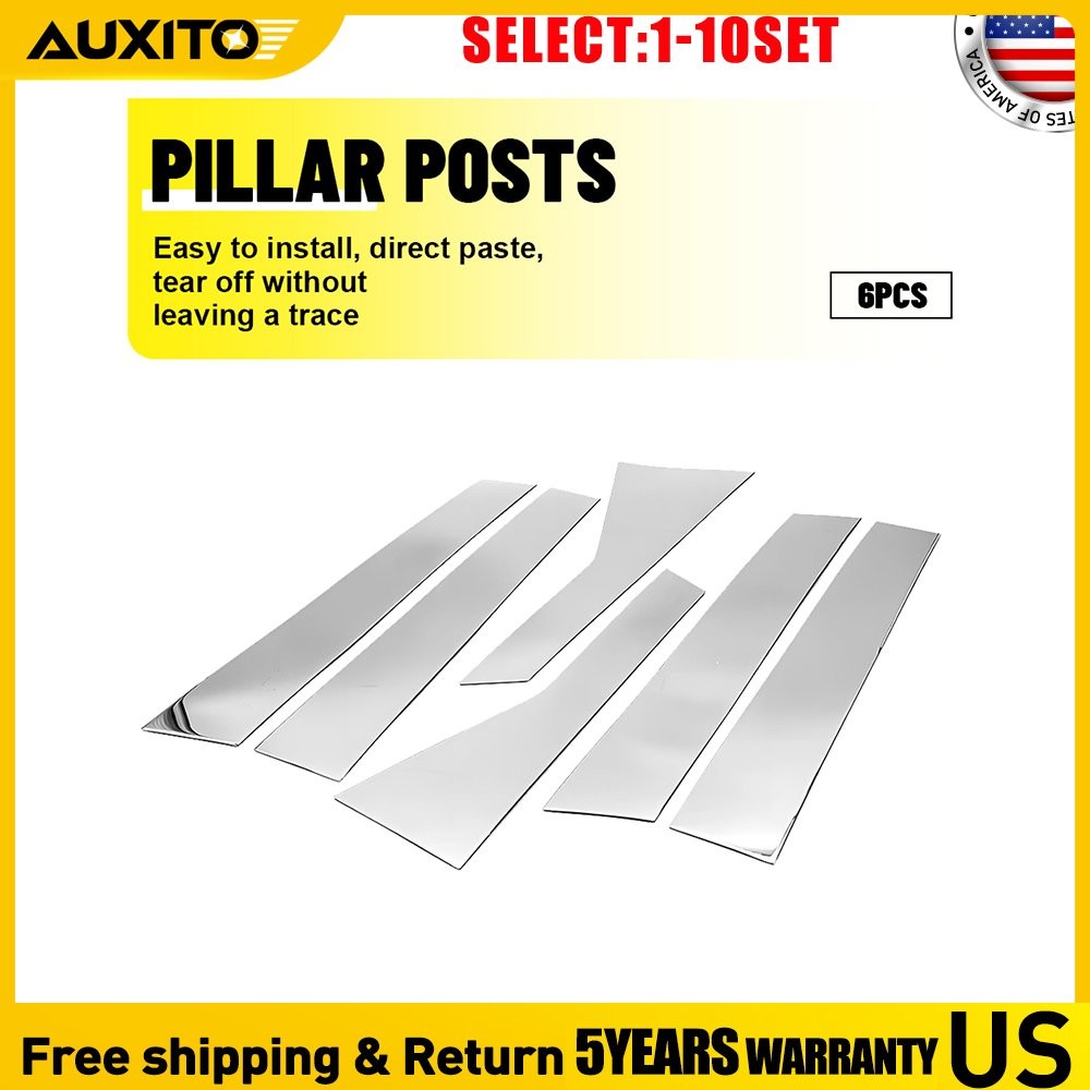 6pcs Pillar Post for Honda Accord 2018-2022 Window Door Trim Cover Chrome 6-60X