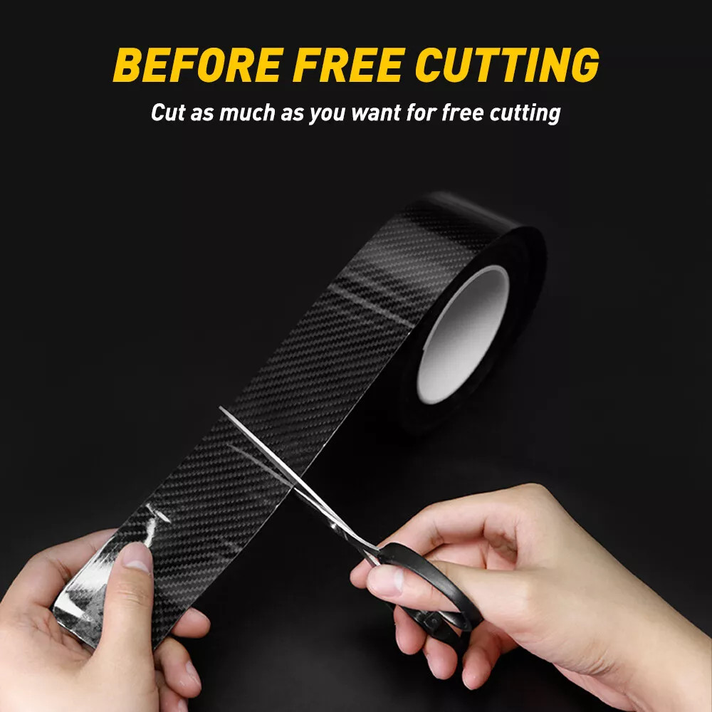 Car Door Sill Scuff Anti Scratch Tape Protection Carbon Fiber Vinyl Film Sticker