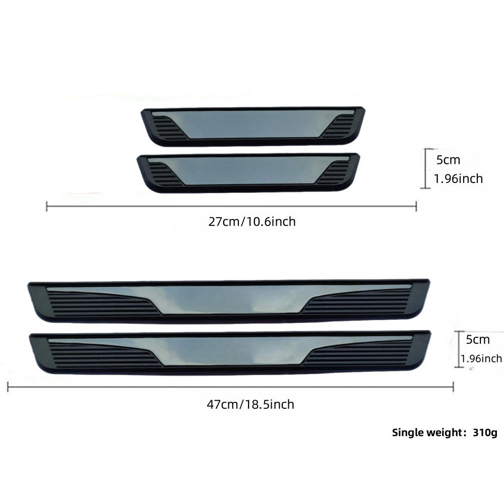 Platinum Red Door Scuff Sill Cover Panel Step Protector for Ford Accessories 4PC