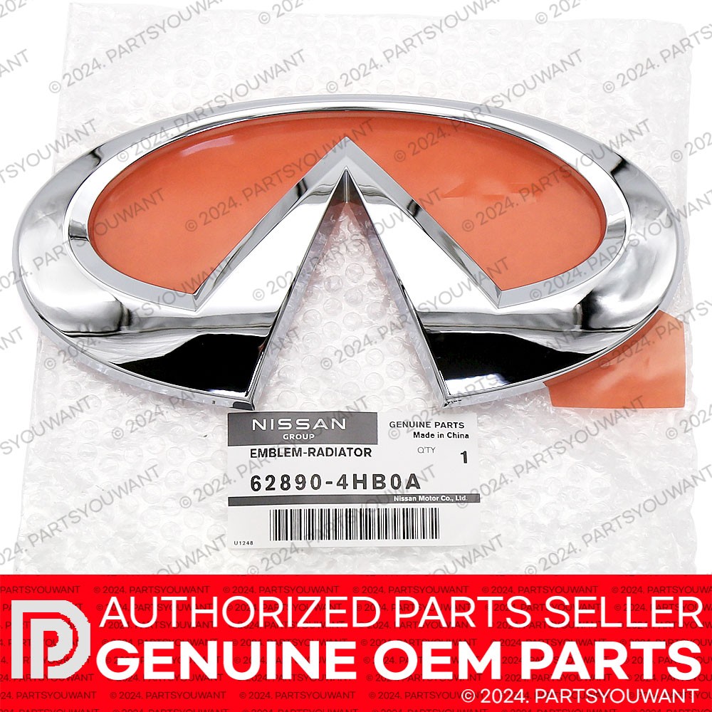 GENUINE Infiniti 14-24 Q50 OEM Front Radiator Grille Emblem Badge 62890-4HB0A