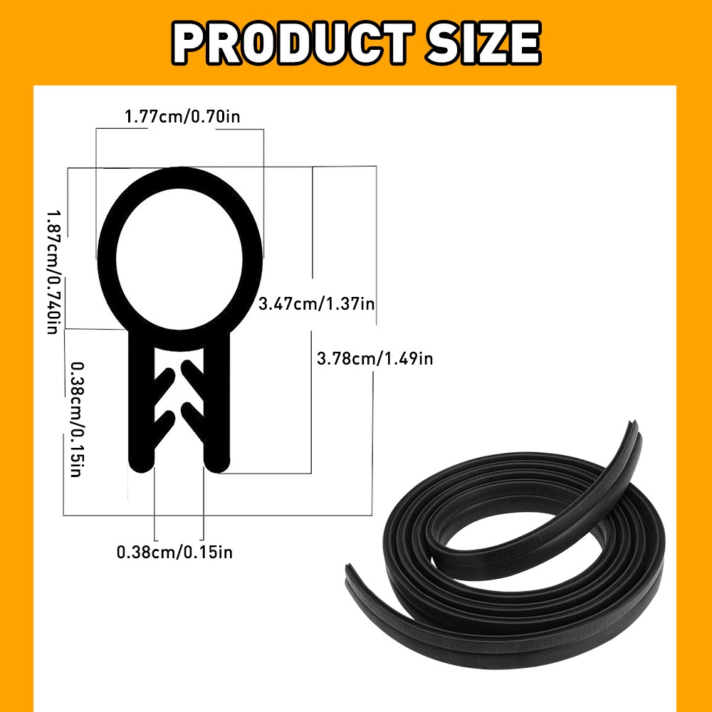 Rubber Seal U Protector Shape Weather Bulb Edge Waterproof Stripping EPDM LX