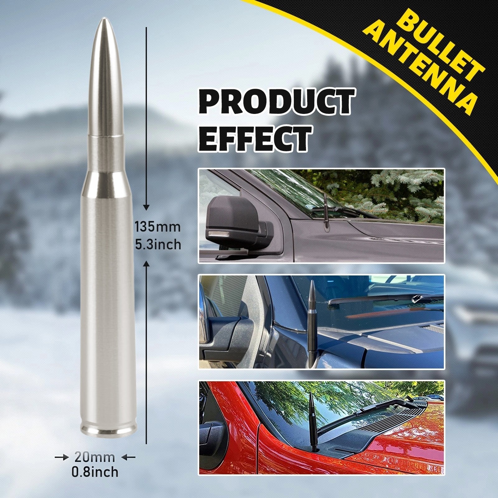 You Pick BULLET ANTENNA 50 CAL for CHEVROLET SILVERADO 1500/2500/3500/GMC SIERRA