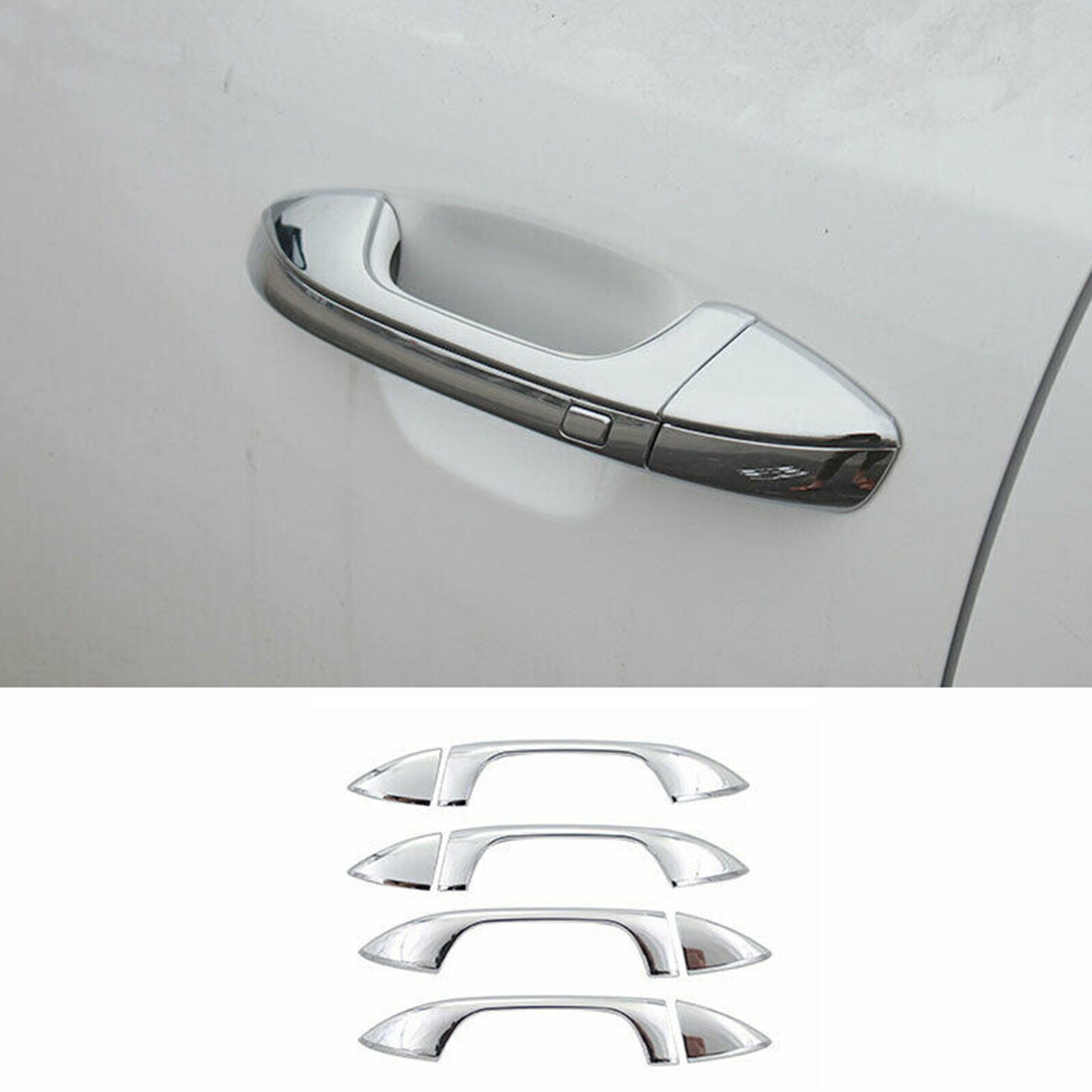 Fit For Kia Optima K5 2016-2020 Chrome Exterior Side Door Handle Cover Trim 8pcs