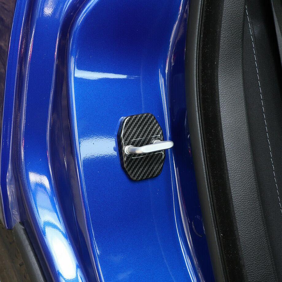 Fit for 2011-24 Dodge Durango Carbon Door Lock Buckle Cover Protector Decor Trim