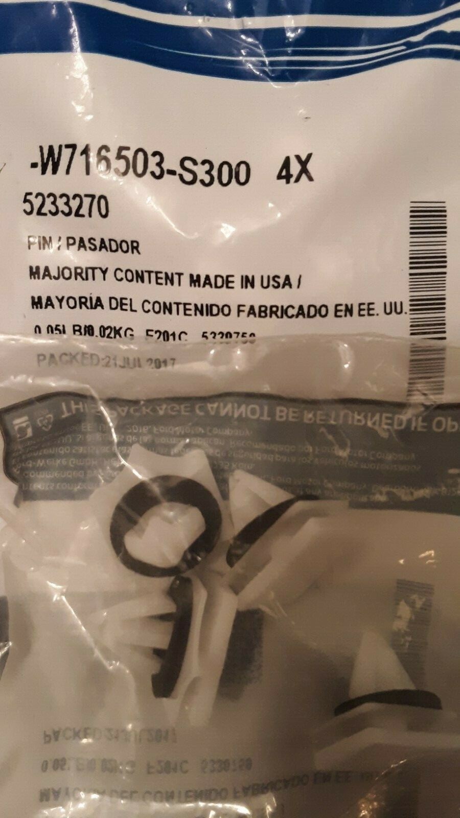 Ford OEM Exterior Rocker Panel Molding Retainer pins W716503S300 (4 pieces