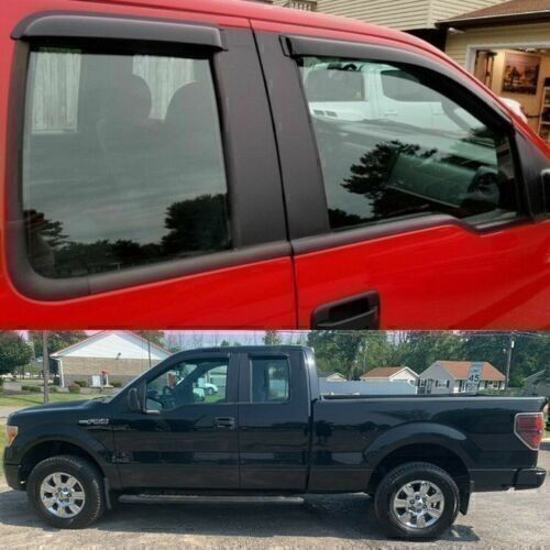 Fit For 2004-2014 Ford F150 Super Cab Window Vent Visors Sun Rain Guard
