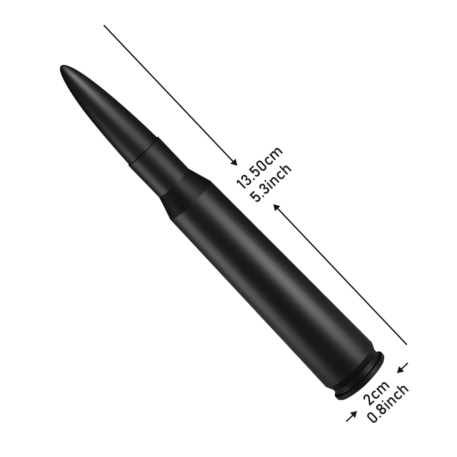 NEW 50CAL Silver Moistureproof Bullet Antenna for 1995-2015 Toyota Tacoma AM/FM