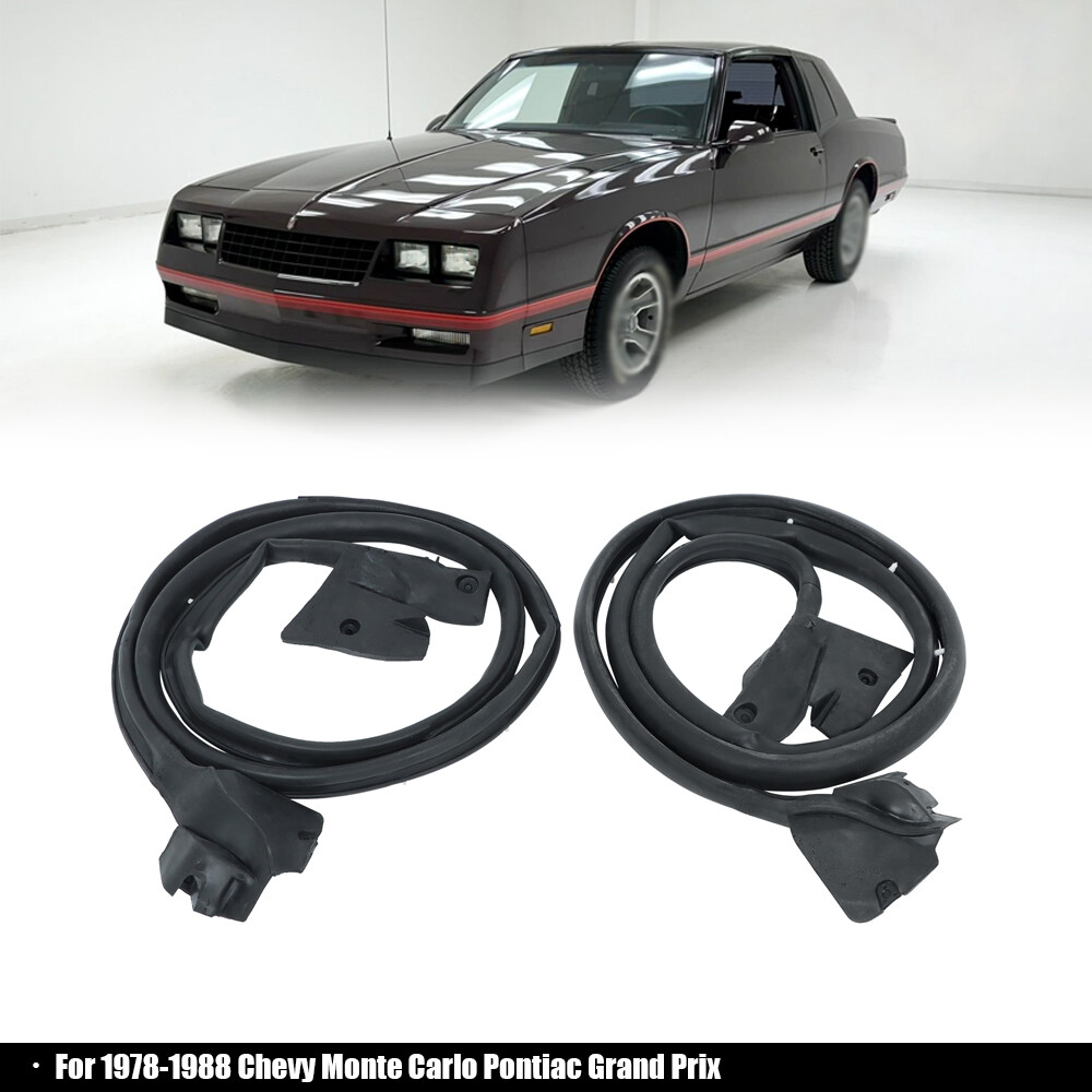 Fit For Chevy Monte Carlo 1978-1988 SS-5025 Rubber Black Door Sealant Strip 2Pcs