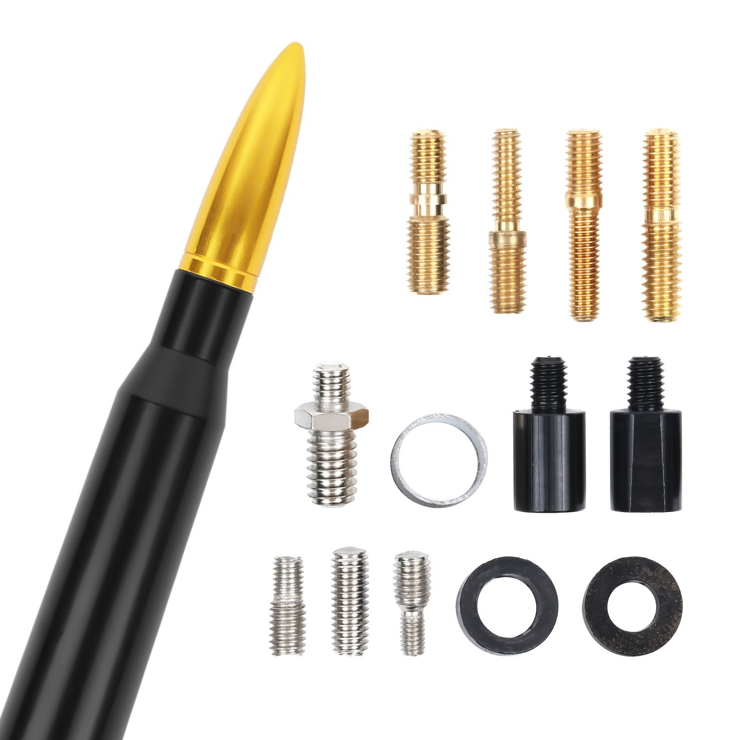 Bullet Style Antenna Mast 5.3Inch 50Cal AM/FM For Dodge Ford Mazda Accessories