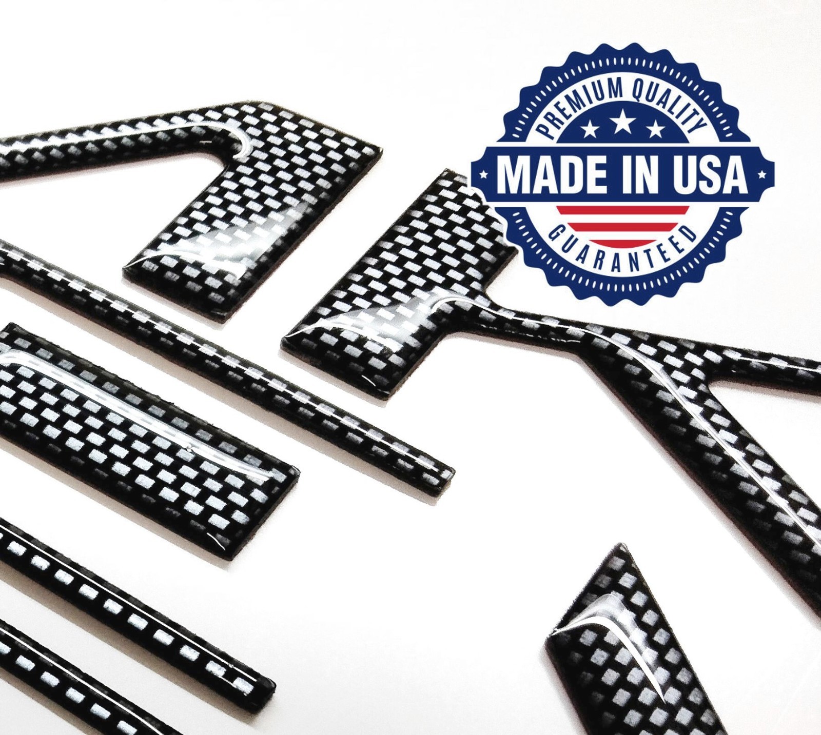 COMPATIBLE WITH 2022 23 24 25 26 3D DOMED RAISED CARBON TAILGATE LETTERS US MADE