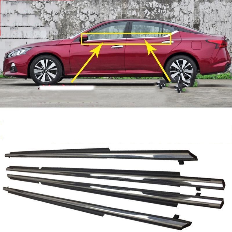 For Nissan Altima 19-24 Door Weatherstrip Window Moulding Trim Seal Belt Sliver