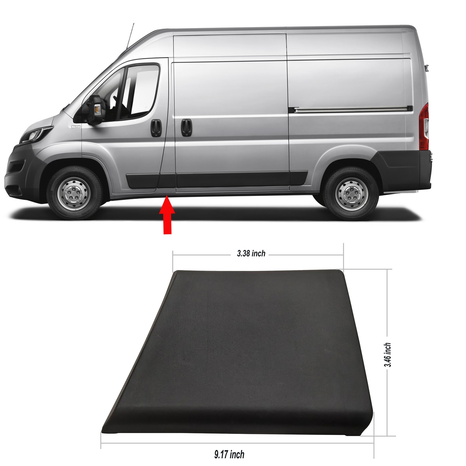 For Dodge Ram ProMaster 2019-2025 Front Left Driver Door Side Panel Trim Molding