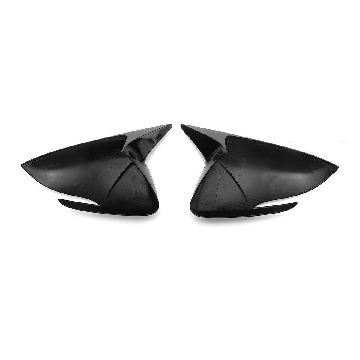2 Gloss Black Rear View Side Door Mirror Cover Cap For 2016-2020 Hyundai Elantra
