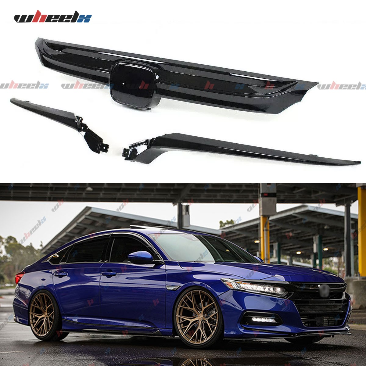 For Honda Accord Sedan 2018-2020 10th Gen Sport JDM Style Replaced Front Grille