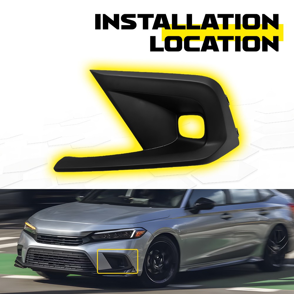 71191-T20-A11 For Honda Civic 2022-24 Front Bumper Fog Light Cover Trim Left EXV