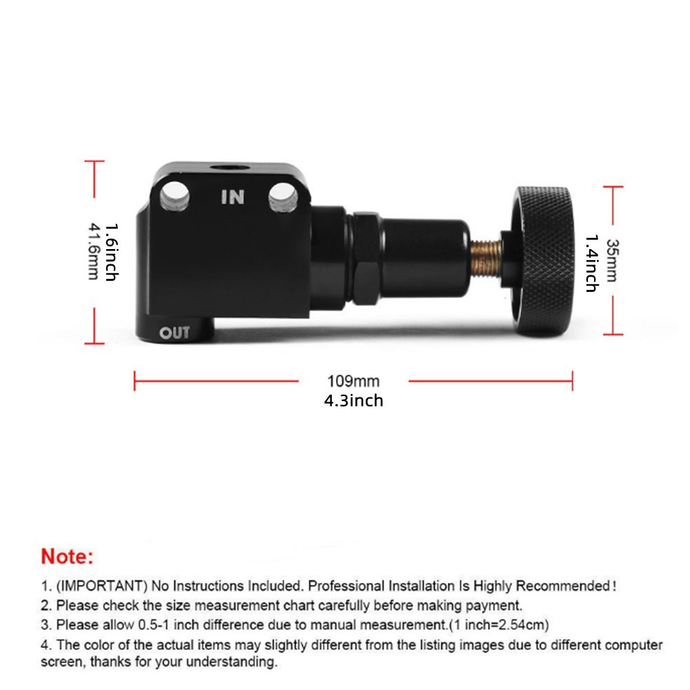 Aluminum Metal Brake Proportional Valve Adjustable In Line Disc Drum Brakes Part