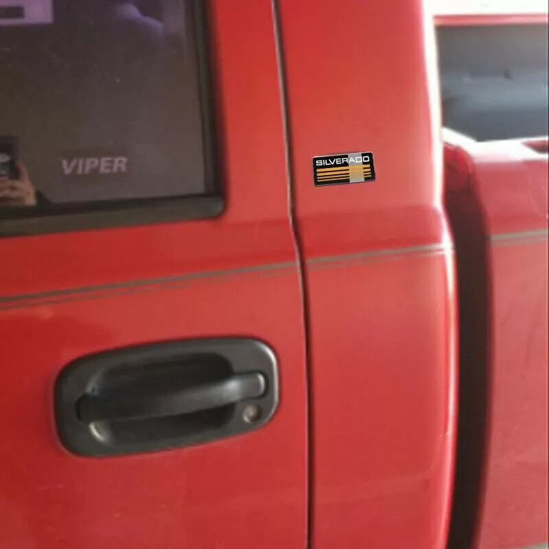 2pcs For 88-98 Silverado Side Roof Pillar Cab Emblem Badge Nameplate Gold