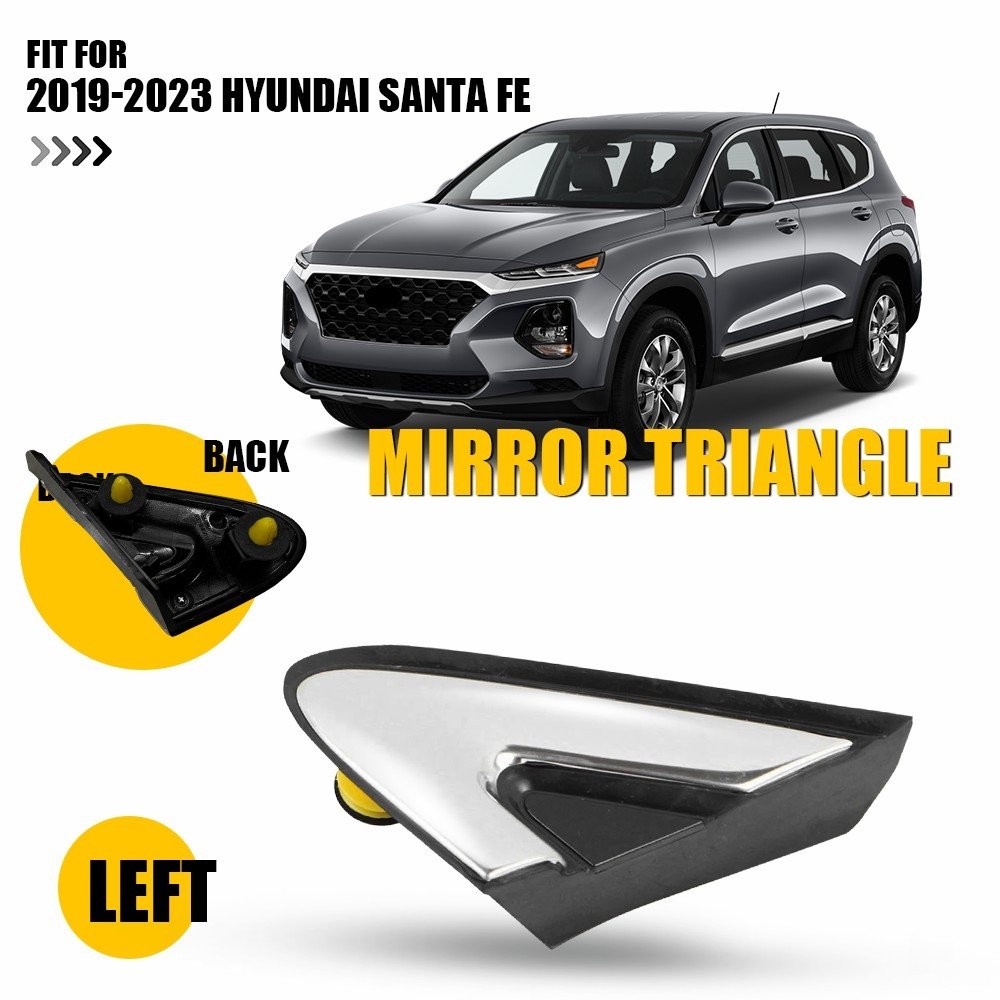 Left Mirror Corner Triangle Molding Fender Trim For 2019-2023 Hyundai Santa Fe