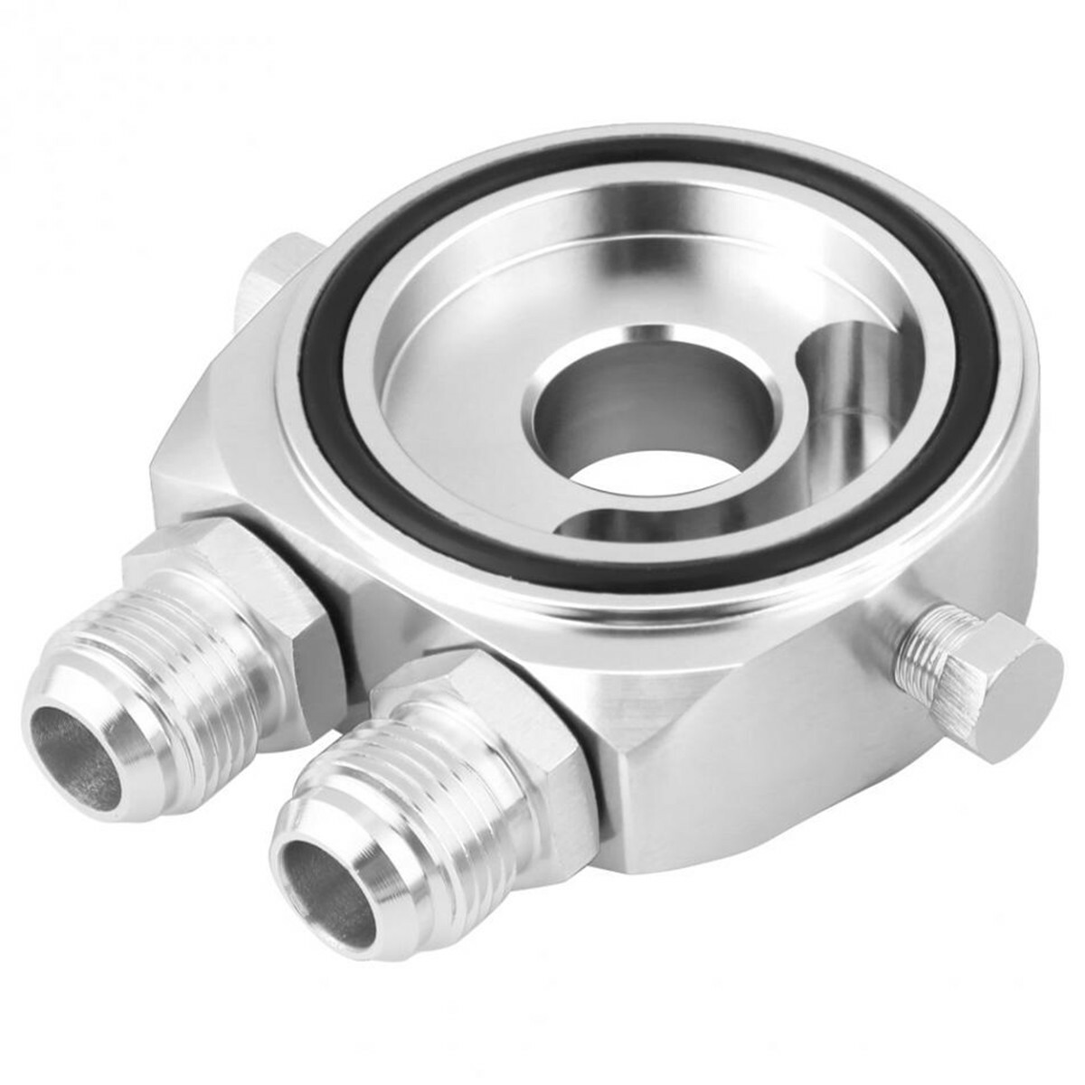 Car Oil Filter Temp Pressure Cooler Sandwich Plate Adapter Sensor Aluminum Alloy