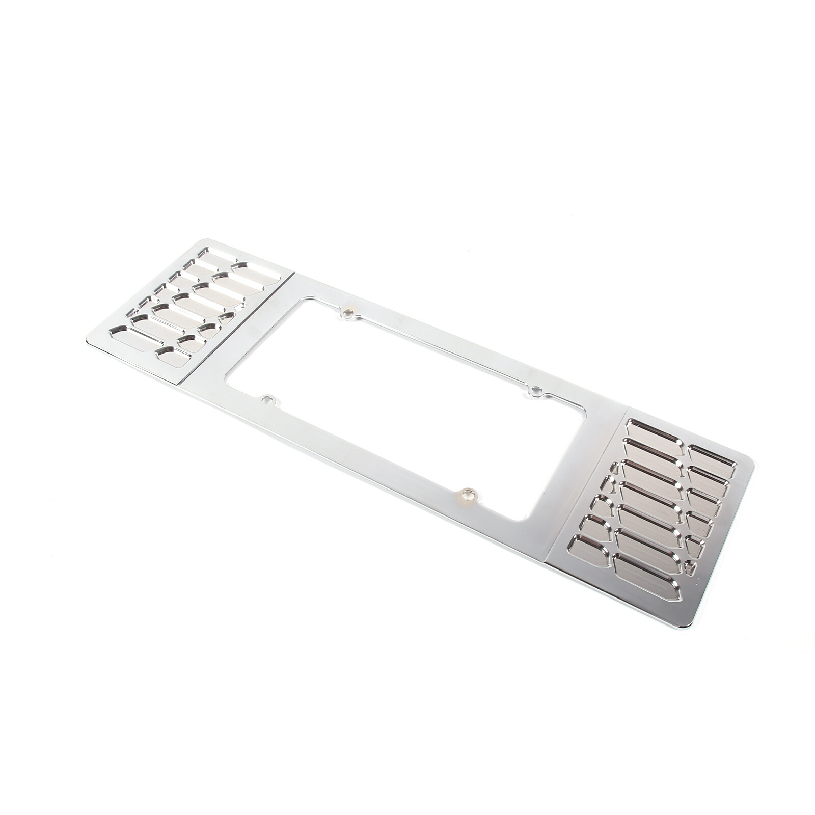 Silver Aluminum alloy Rear License Plate Frame Trim For Corvette C6 2005-13