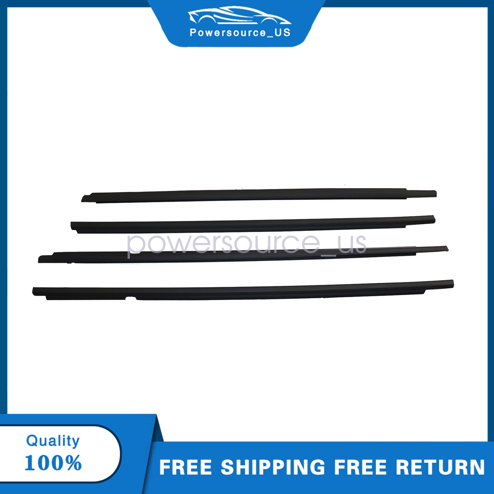Door Belt Weather Strip Molding Seal Set Fits Toyota Corolla 1.8L 2003-2008