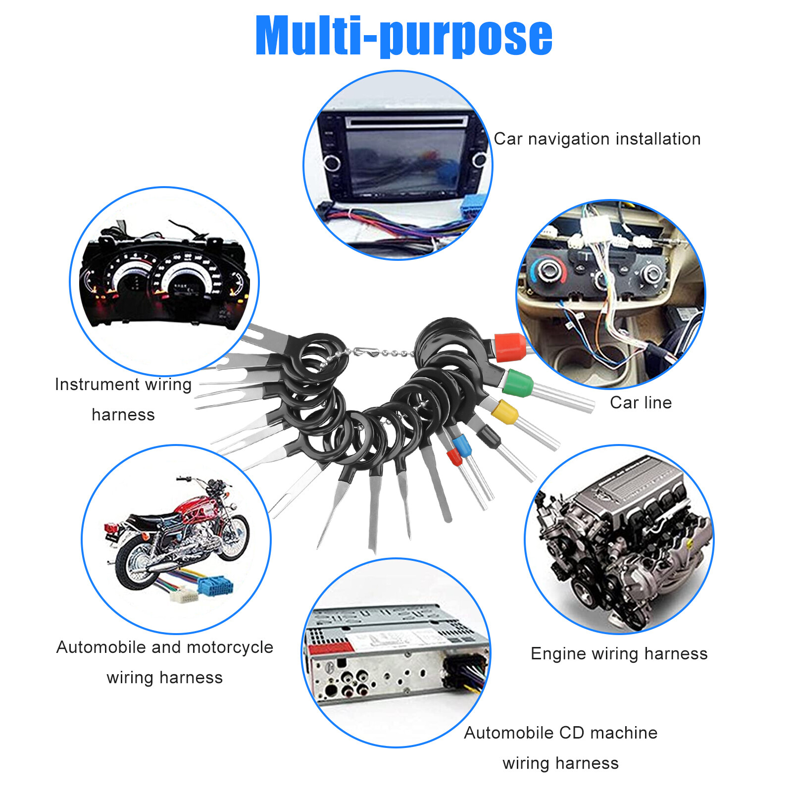 120pcs Car Terminal Removal Tool Kit Wire Connector Extractor Puller Release Pin