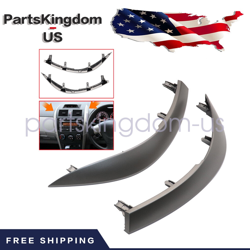 FIT TOYOTA Corolla Altis 2009-2013 Pair Upper Side Central Dashboard Trim Strip