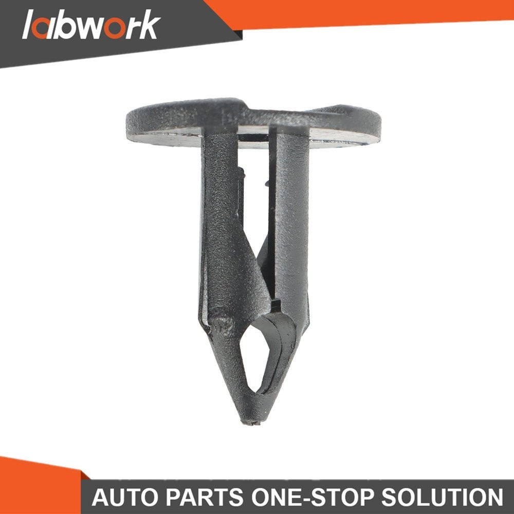Labwork 100p 8mm Car Hole Push Pin Clips Plastic Rivets Fastener Fender Bumper