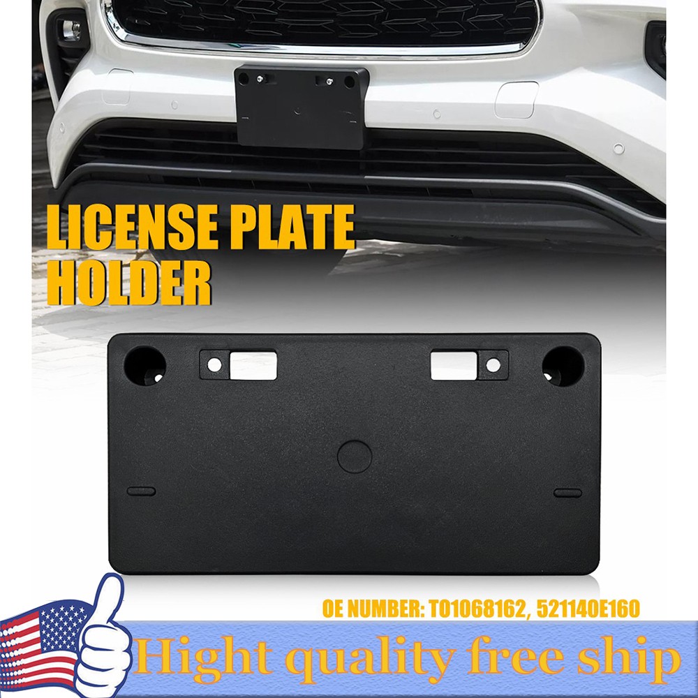 For Toyota Highlander 20-24 Front Bumper License Plate Bracket Tag Holder Mount