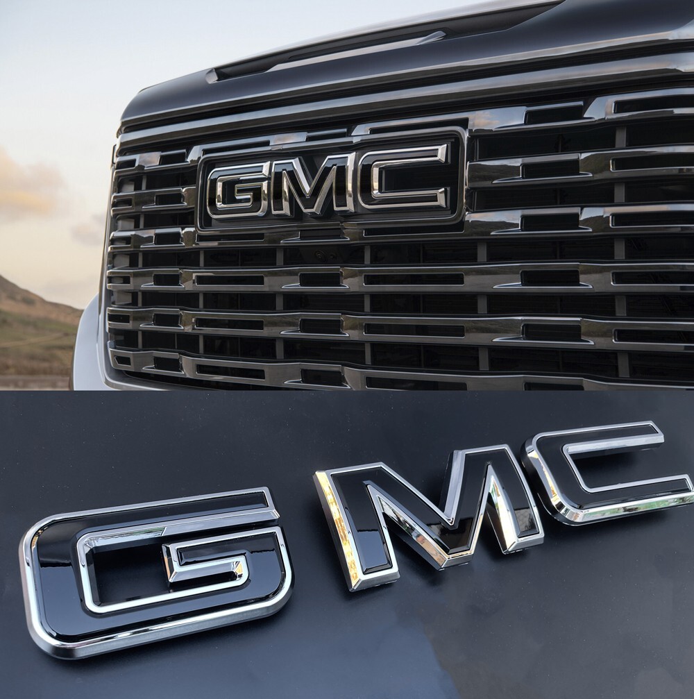 NEW Front Grille Emblem Chrome Fit For 2019 – 2024 GMC Sierra 1500 2500HD 3500HD